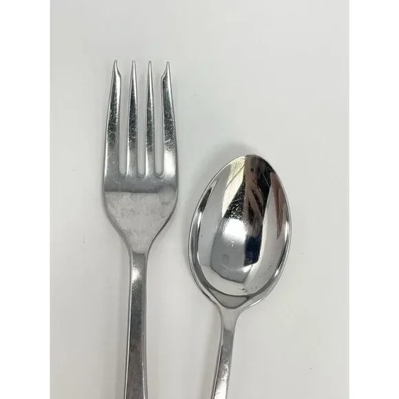 International Lyon NEW CHARM Stainless Teaspoon 5 7/8” & Salad Fork 7 1/8” - Picture 2 of 7